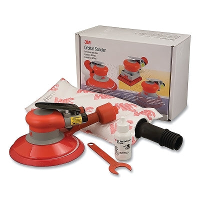 Lijadora orbital aleatoria de vacío autogenerada, 5" de diámetro, órbita de 3/16", 12000 RPM