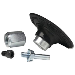 Conjunto de pastillas de disco de caucho duro Roloc™ con eje de acero y adaptador