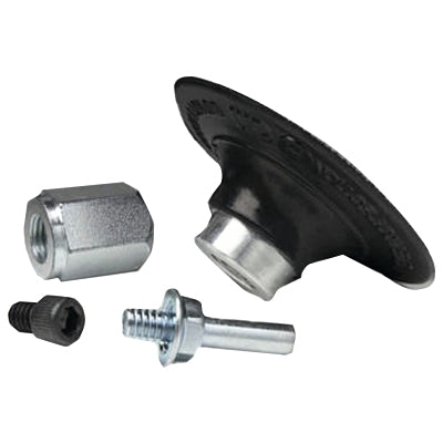 Conjunto de pastillas de disco de caucho duro Roloc™ con eje de acero y adaptador