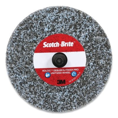 Disco unificado Roloc™ Deburr and Finish PRO, 3" de diámetro x 1/4" de grosor, extra grueso+, 15100 RPM, cerámica con forma de precisión
