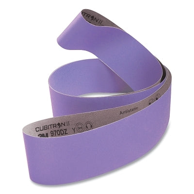 Cubitron™ II 970DZ Fabric Belt, 4" wide x 91", 80+, precision molded ceramic