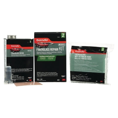 Kit de reparación de fibra de vidrio, 1 cuarto de galón, color marrón ámbar