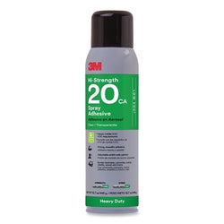 Adhesivo en aerosol de alta resistencia 20CA, 15.7 oz, lata de aerosol, transparente, contiene 1,1-difluoroetano