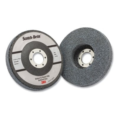 Deburr and Finish Pro Unified Disc, 4.5 in. Diameter x 0.875 in. Shaft, Fine, 11,000 RPM, Silicon Carbide