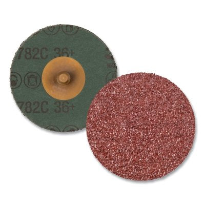 Roloc™ 782C Fiber Disc, Precision Shaped Ceramic, 3 in. Diameter, 36+ Grit, TR, 300V Matrix