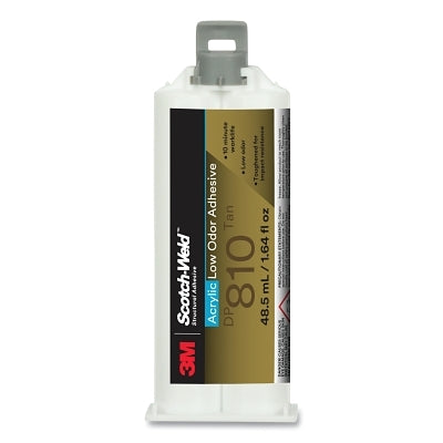 Adhesivo acrílico de bajo olor Scotch-Weld™, DP810, 1.64 onzas líquidas, cartucho, color tostado