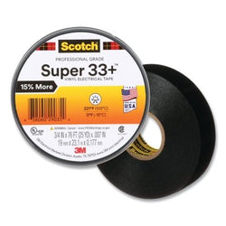 Cinta aislante de vinilo Super 33+™, 36 yardas de largo x 1 pulgada de ancho, negra