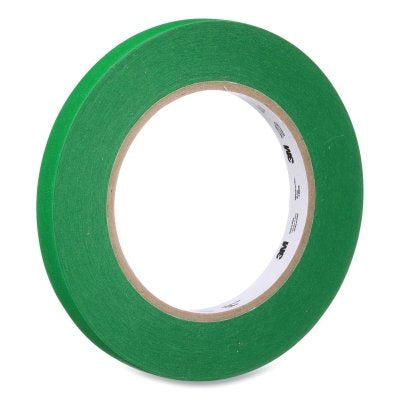 Cinta de enmascarar verde resistente a los rayos UV, 0,945 pulgadas de ancho x 60 yardas de largo, 4,8 mil de grosor