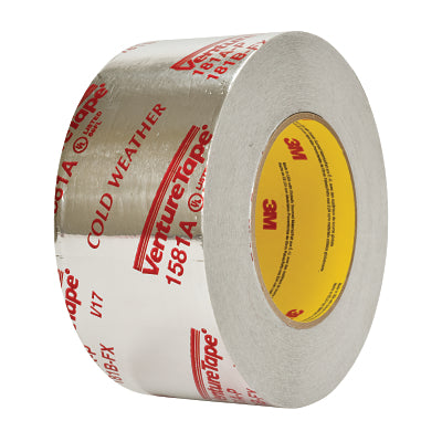 Cinta de aluminio Venture Tape™ 1581A, 2-1/2 pulg. de ancho x 60 yd. de largo x 2 milésimas de pulgada de grosor, plateada, 1 RL/RL