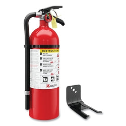 Extintor multiusos profesional, tipo ABC, capacidad de 2.5 lb, recargable, incluye soporte de correa, 6 unidades/caja