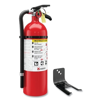 Professional multipurpose fire extinguisher, ABC type, 2.5 lb capacity, rechargeable, includes strap support, 6 units/box
