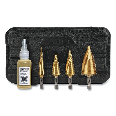 Kit de brocas escalonadas, 3 piezas, punta de 3/16 a 1-3/8 pulg.