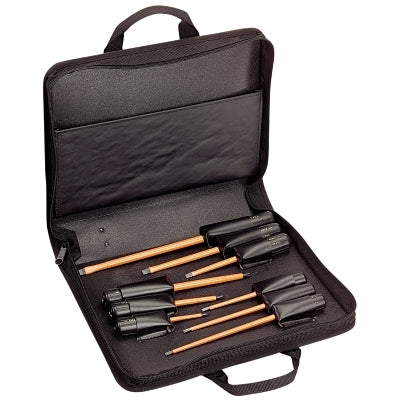 9-piece insulated screwdriver set with cushioned grip, Phillips and slotted, in inches