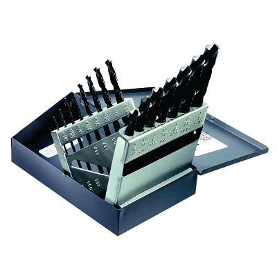 Juegos de brocas de longitud estándar, diámetro de corte de 1/16 pulg. a 1/2 pulg., 29 por caja