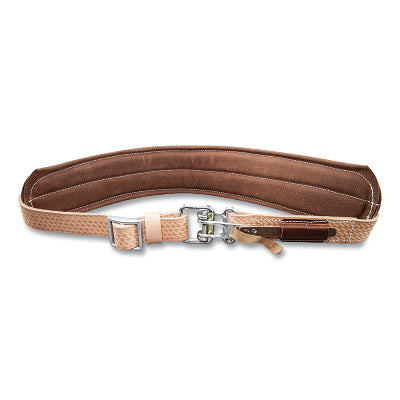 Medium, tan, quick-release padded leather belt