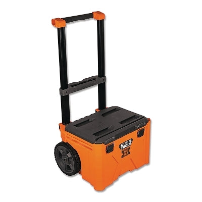 MODbox™ rolling toolbox, 50 cm wide x 57 cm long x 112 cm high, impact-resistant polymers, orange