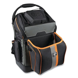 Mochila Tradesman Pro™ para soldadores y trabajadores del hierro, 27 compartimentos, 62 cm de alto, 40 cm de ancho, color negro/naranja