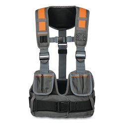 Chaleco portaherramientas MODbox™, con 2 bolsas portaherramientas y 4 bolsillos, nailon balístico 1680d, gris