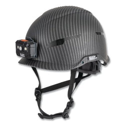 Casco de seguridad KARBN™ de 6 puntos, ventilado, con linterna frontal, negro con patrón hidrográfico KARBN™