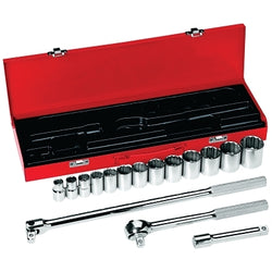 16-piece socket set, 1/2 in., 12-point