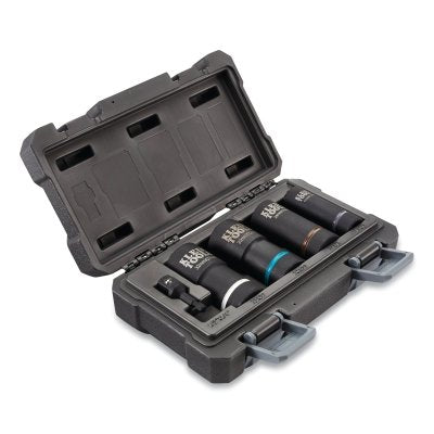 Juego de 5 dados de impacto métricos 2 en 1, 1/2 pulg., 12 puntas, estuche incluido