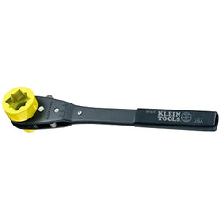 Ratcheting lineman's wrench, 13 inches long, 3/4, 1 and 1 1/8 inch square drive