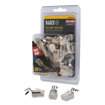 Pass-Thru™ Connectors, Modular Data Connector, RJ45-CAT6A, Shielded, 100 Pack