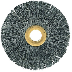 Cepillo de rueda de alambre ondulado con centro de tubo, 3 D, alambre de acero al carbono de 0,006, 20 000 rpm