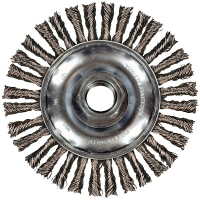 Rueda de encordado COMBITWIST®, 6 pulg. de profundidad x 3/16 pulg. de ancho, alambre de acero al carbono, 48 nudos