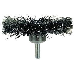 Cepillos de rueda ondulados montados, acero inoxidable, 20.000 rpm, 3 pulgadas x 0,014 pulgadas