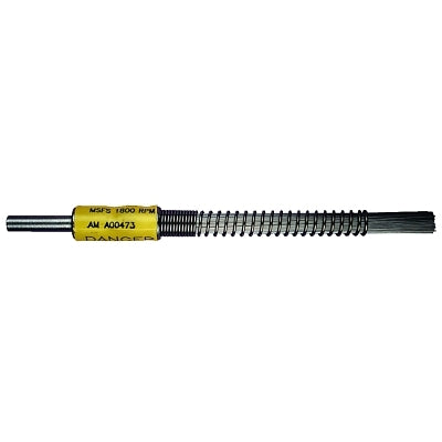 Cepillos especiales de resorte helicoidal, acero al carbono, 1800 rpm, 3/8" x 0,014"