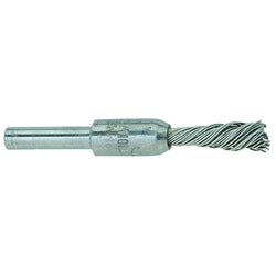 Cepillo de punta de nudo Singletwist®, 1/4 pulg. de diámetro, alambre de acero inoxidable de 0,006 pulg., 20 000 RPM