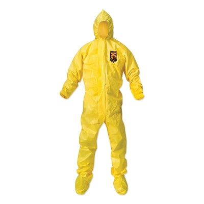 Overol de protección contra salpicaduras químicas A70, amarillo, talla 4XL, capucha y botas