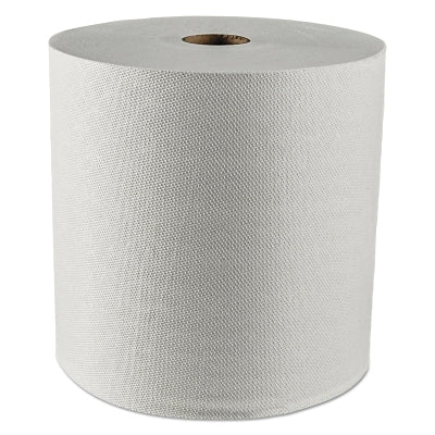 Hard roll paper towel, white, 8 inches wide x 425 feet long, 1 ply, 12 RL/CA