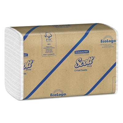 Toallas Scott® blancas, 8 pulgadas de ancho x 800 pies, rollo rígido