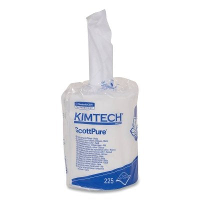 Paño de limpieza para tareas críticas Prep* ScottPrue*, blanco, 18 cm de ancho x 18 cm de largo, 225 hojas/rollo, 6 rollos/caja