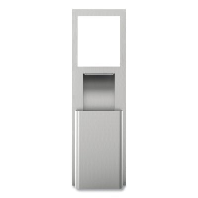 Unidad de pared empotrada de acero inoxidable con receptáculo de basura, 4.0" de profundidad x 11.5" de ancho x 54.5" de alto, dispensadores de toallas vendidos por separado