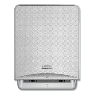 Dispensador automático de toallas en rollo ICON™, de pared, de plástico, mosaico plateado