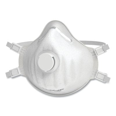 N95 Particulate Respirator 3400 Series, Half Face, Adjustable Straps, White, Standard