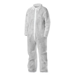 Mono ligero KGA10 con capucha, cremallera frontal y puños y tobillos elásticos, blanco, talla 3XL