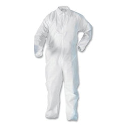 KGA20 Lightweight coverall with hood and boots, front zip closure and elastic cuffs and ankles, white, size XL