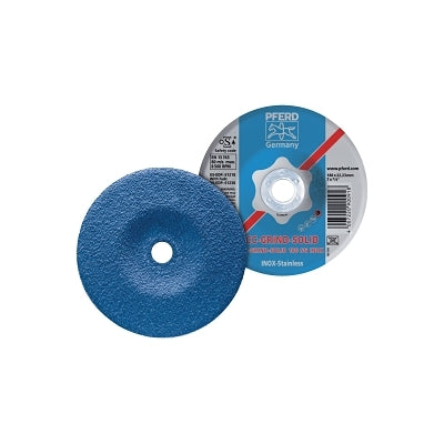 CC-GRIND®-SOLID stainless steel (INOX) grinding wheel, 7" diameter x 7/8" mandrel, 24 grit, mounting flange kit sold separately