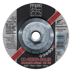 CC-GRIND® Solid Steel Grinding Disc, Ceramic Coated, 7" Diameter, 5/8" Arbor, 24 Grit