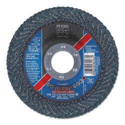 Polifan curved fin discs, 5" diameter, 5/8" thick, 60 grit, 12,200 rpm