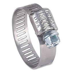 62P Series Small Diameter Hose Clamp, 1" Inner Diameter Hose, 1/2" to 1 1/2" Diameter, 201/301 Stainless Steel