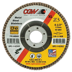 Premium Z3 Reg T29 Flap Disc, 7 in. ID, Grit 40, 5/8 in.-11 Arbor, 8600 RPM
