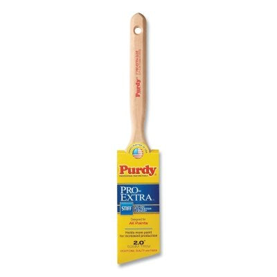 PRO-EXTRA® GLIDE Finishing Brush, 9/16" Thick, 2" Wide, Nylon/Polyester, Wooden Handle