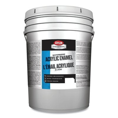 Esmalte acrílico al agua, 1 galón, base blanca semibrillante