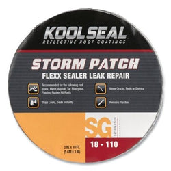 Storm Patch® Flexx Flexible Sealing Tape for Leak Repair, 2 Inch x 10 Feet, Gray