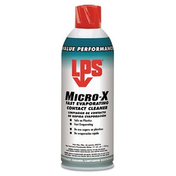 Micro-X Fast Evaporating Contact Cleaner, 11 oz, Aerosol, Solvent Scent
